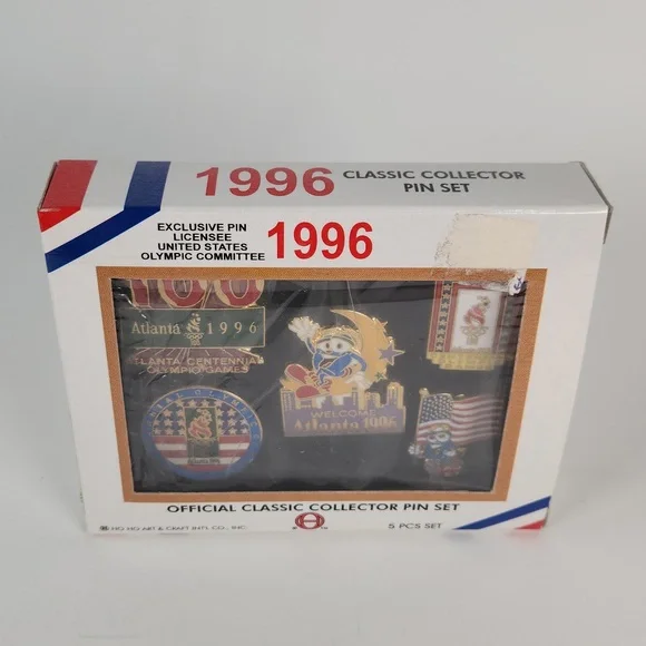 1996 Atlanta Olympics Official Collector 5 pin Set, Mint Condition, unopened